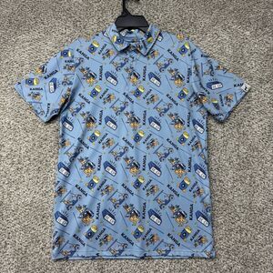 Proud 90 Polo Shirt Men Small Kanga Golf Carts Beer AOP Performance Golf Stretch